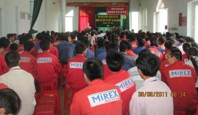 Công ty Mirex tổ chức đại hội công đoàn cơ sở nhiệm kỳ 2011-2013